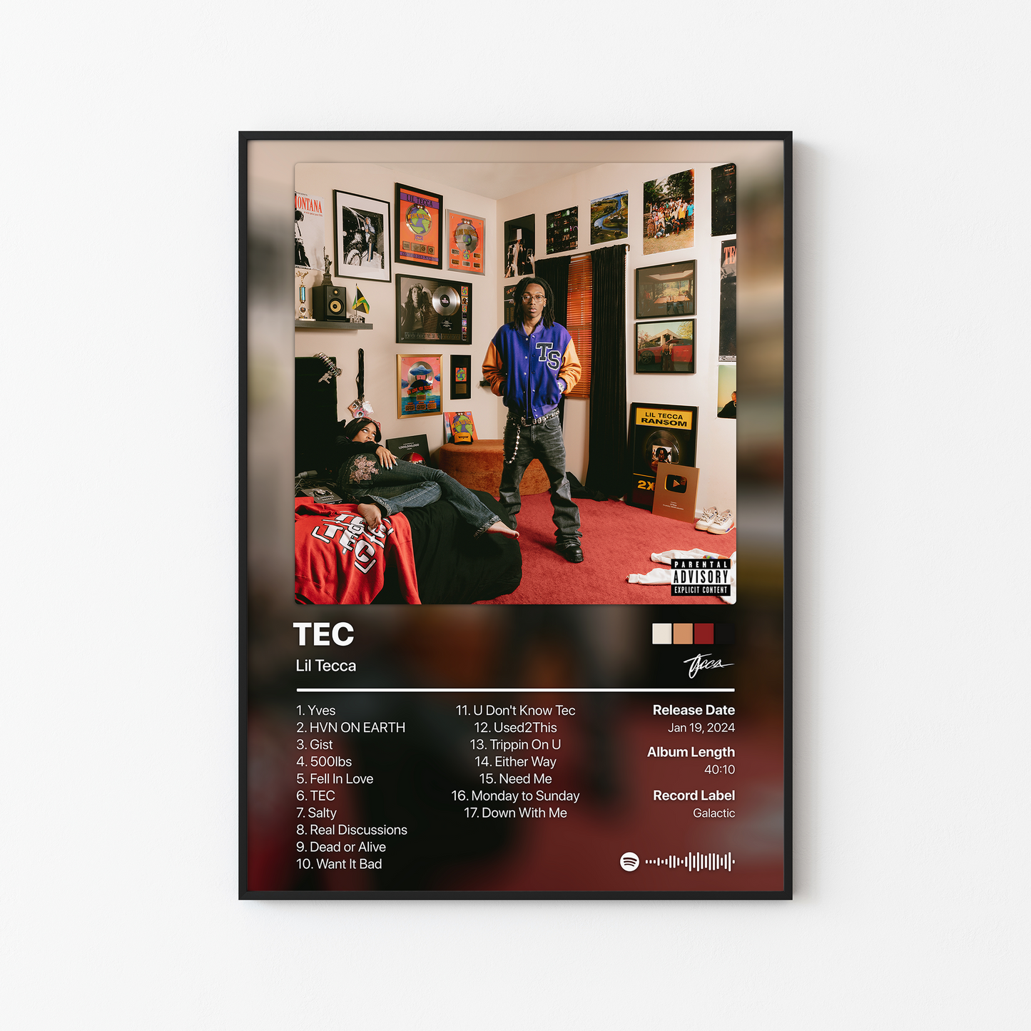 Lil Tecca TEC Album Poster