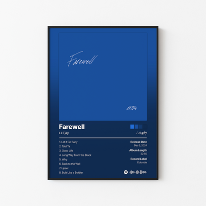 Lil Tjay Farewell Album Poster