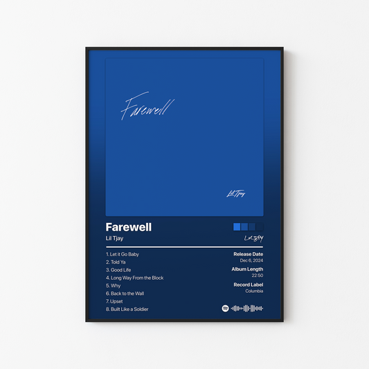 Lil Tjay Farewell Album Poster
