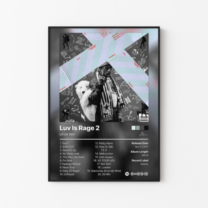 Lil Uzi Vert Luv Is Rage 2 Album Poster