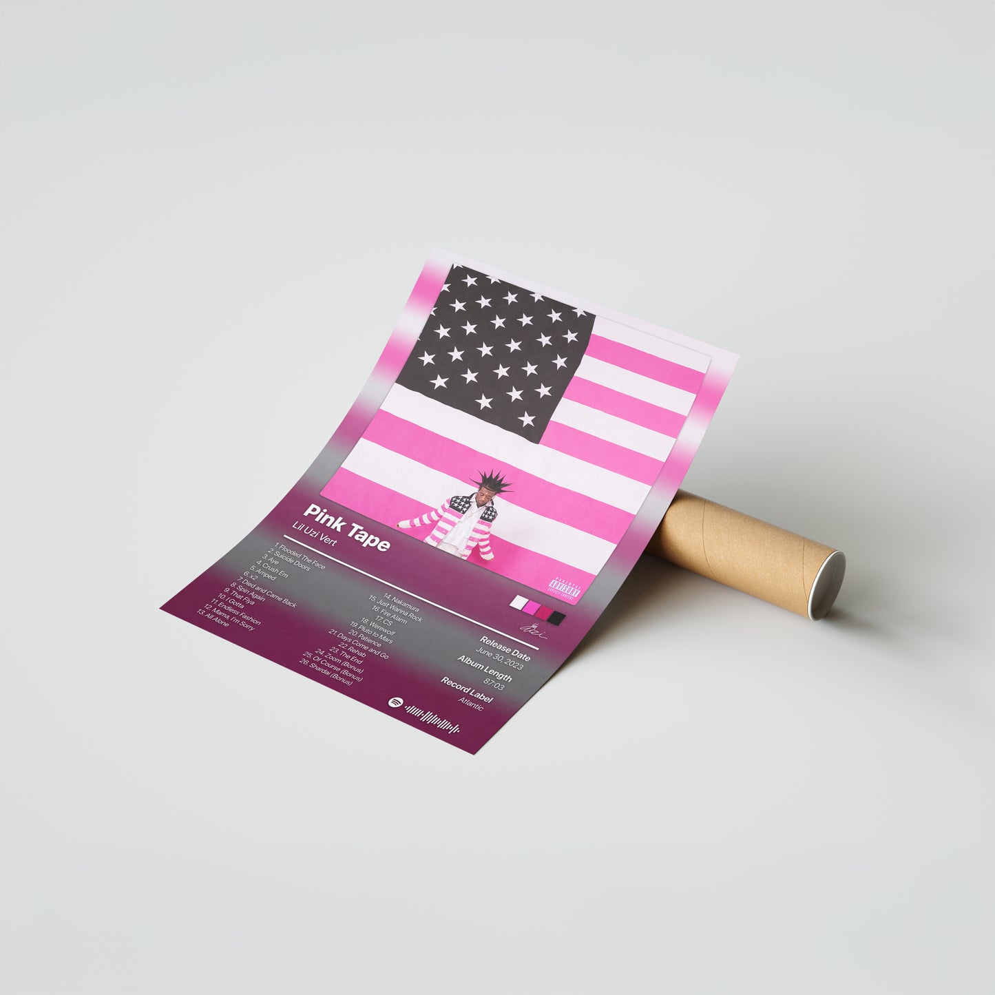 Lil Uzi Vert Pink Tape Album Poster