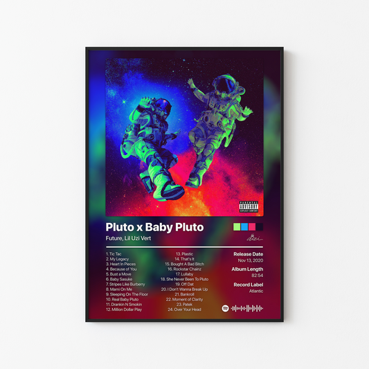 Lil Uzi Vert Pluto x Baby Pluto Album Poster