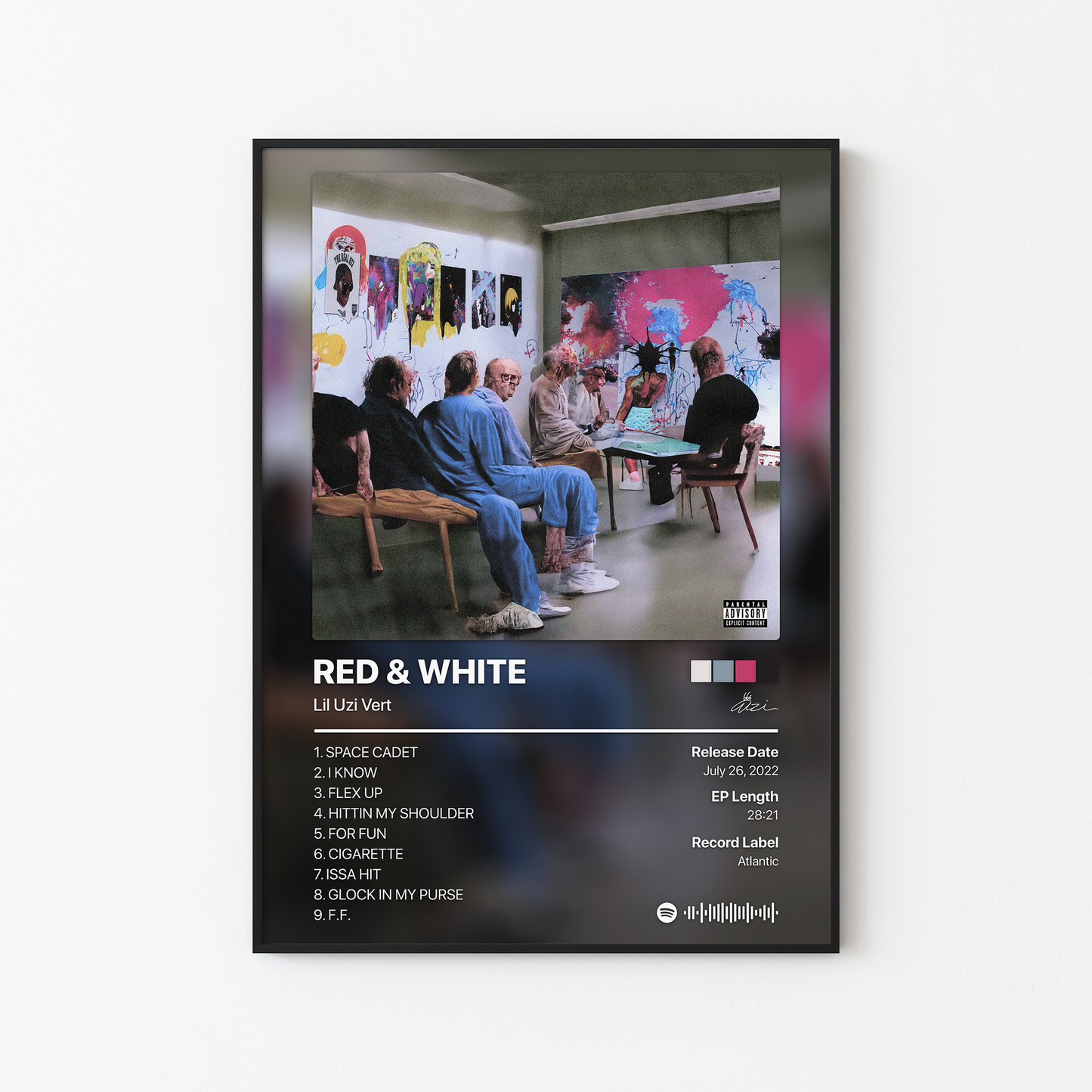 Lil Uzi Vert RED & WHITE Album Poster