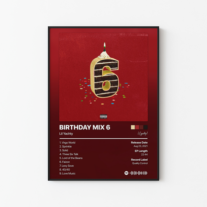 Lil Yachty BIRTHDAY MIX 6 Album Poster