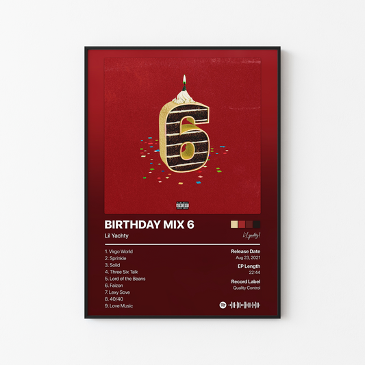 Lil Yachty BIRTHDAY MIX 6 Album Poster