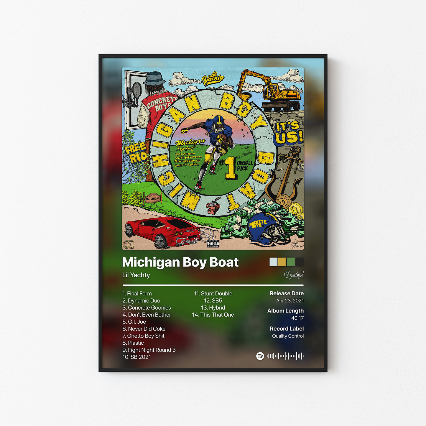 Lil Yachty Michigan Boy Boat Album Poster