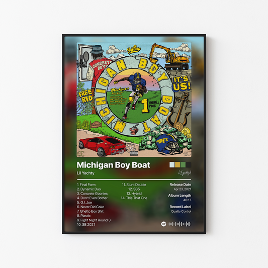 Lil Yachty Michigan Boy Boat Album Poster