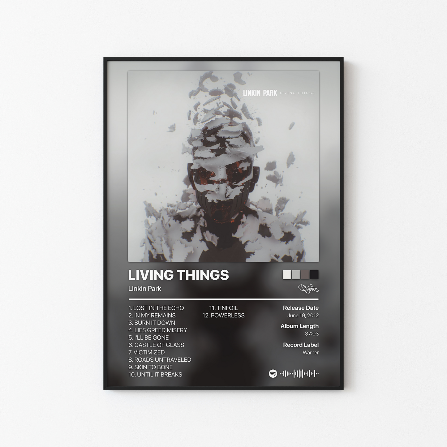Linkin Park LIVING THINGS Album Poster