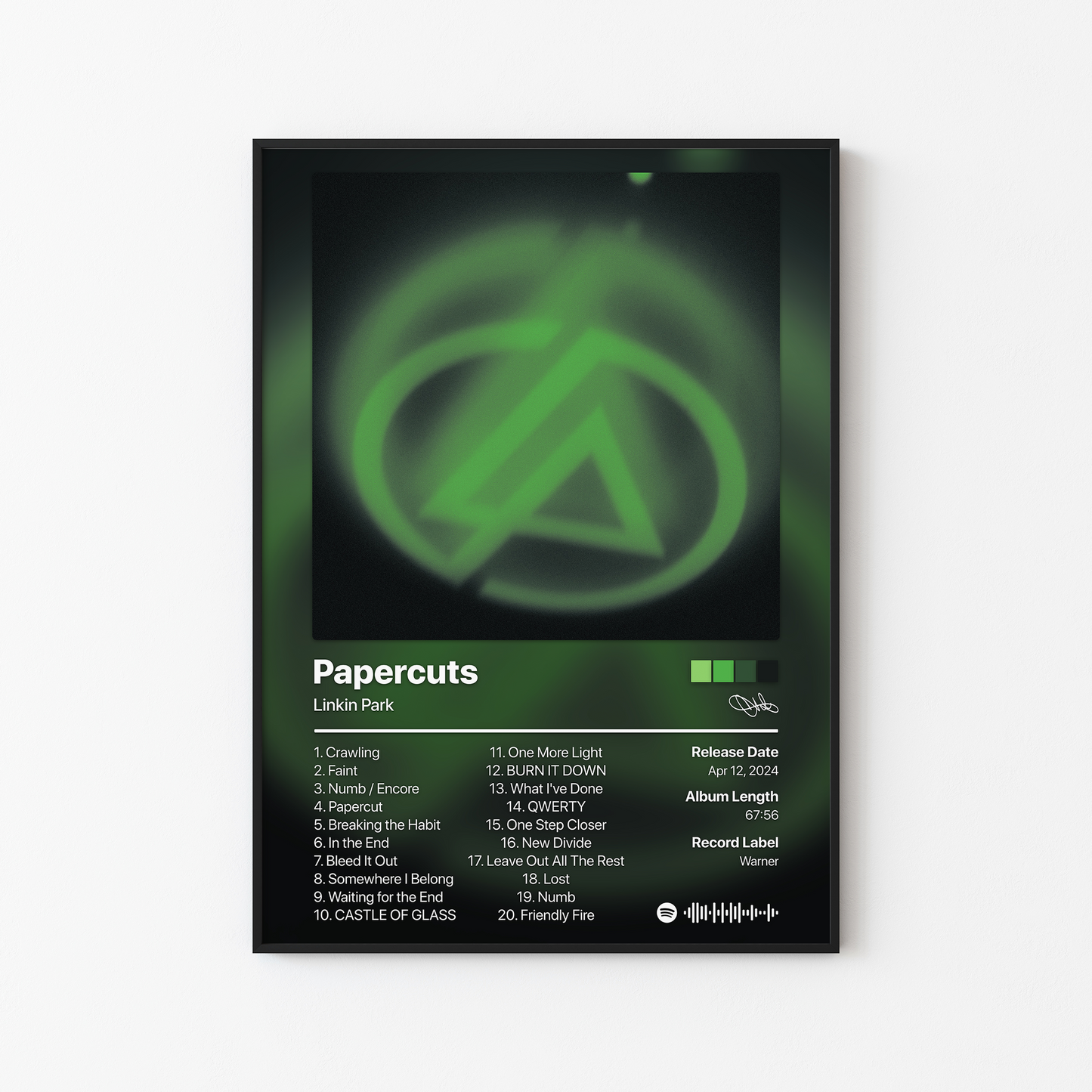 Linkin Park Papercuts Album Poster