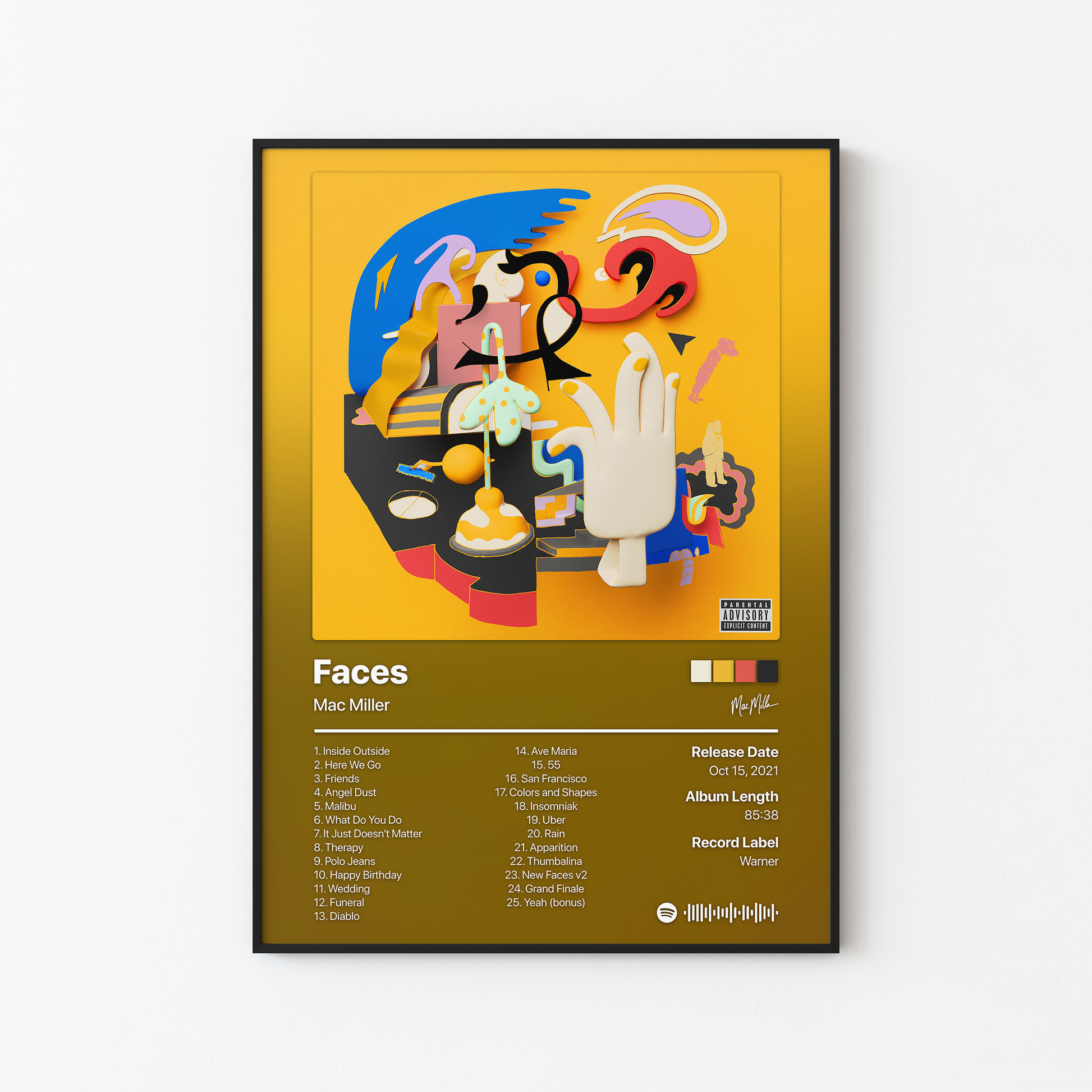 Mac Miller Faces Album Poster