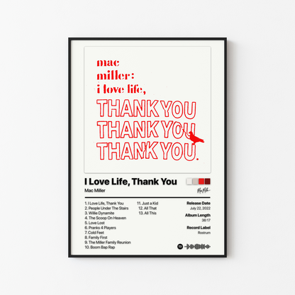 Mac Miller I Love Life, Thank You Album Poster
