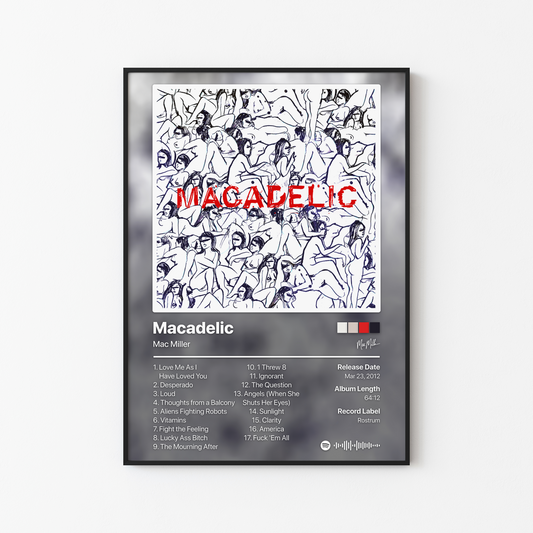 Mac Miller Macadelic Album Poster
