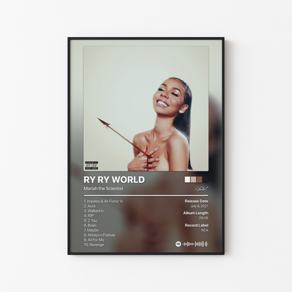 Mariah the Scientist RY RY WORLD Album Poster