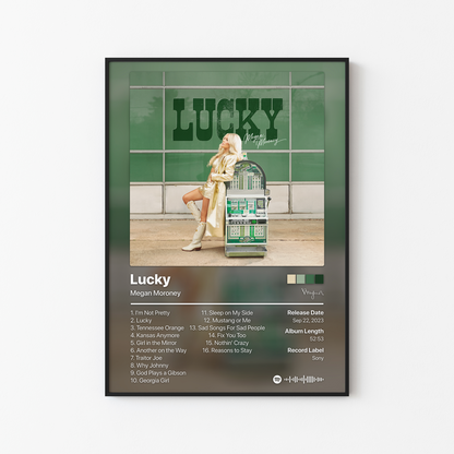 Megan Moroney Lucky Album Poster