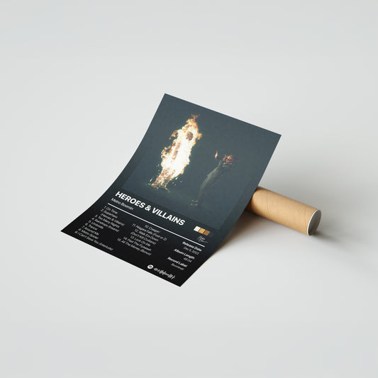 Metro Boomin HEROES & VILLAINS (Heroes Version) Album Poster