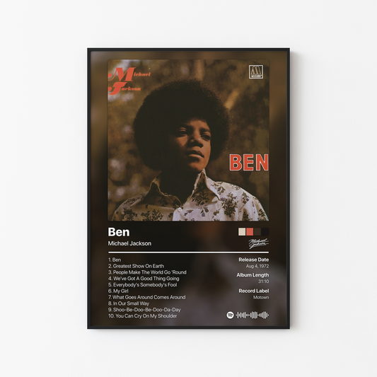 Michael Jackson Ben Album Poster