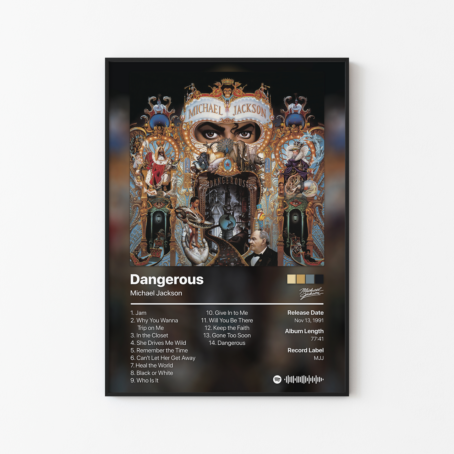 Michael Jackson Dangerous Album Poster