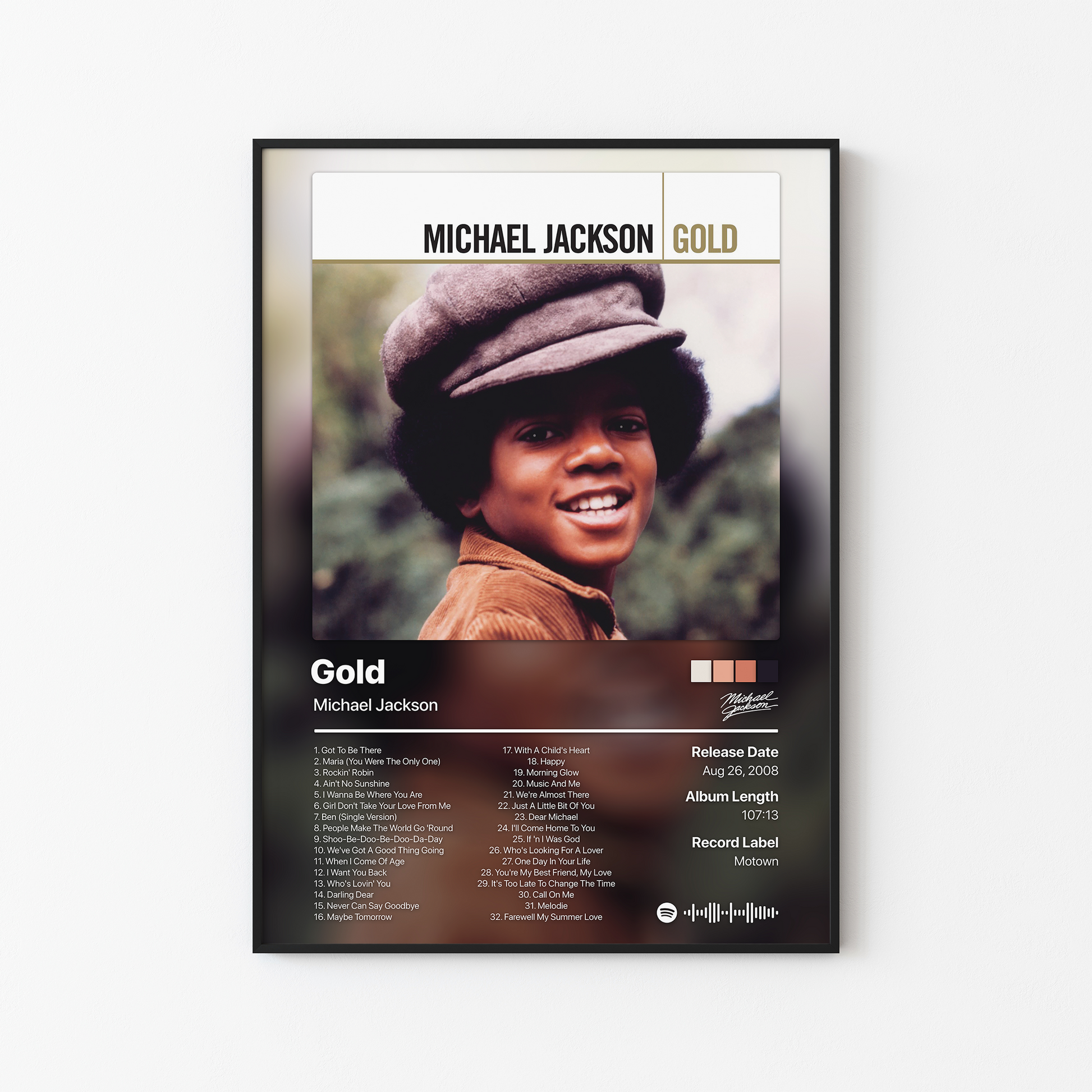 Michael Jackson Gold Album Poster