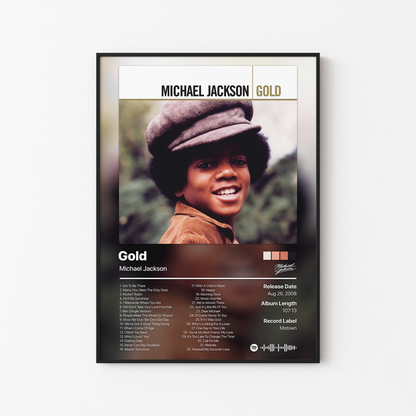 Michael Jackson Gold Album Poster