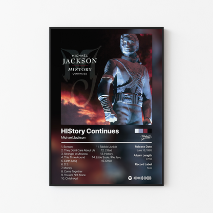 Michael Jackson HIStory Continues Album Poster