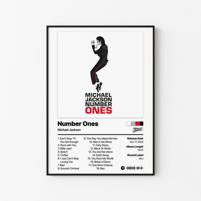 Michael Jackson Number Ones Album Poster