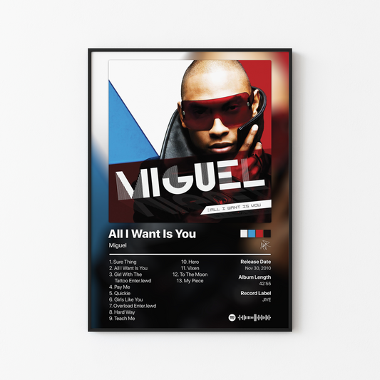 Miguel All I Want Is You Album Poster