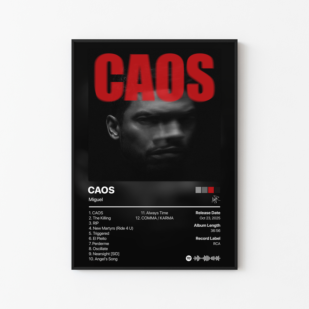 Miguel CAOS Album Poster