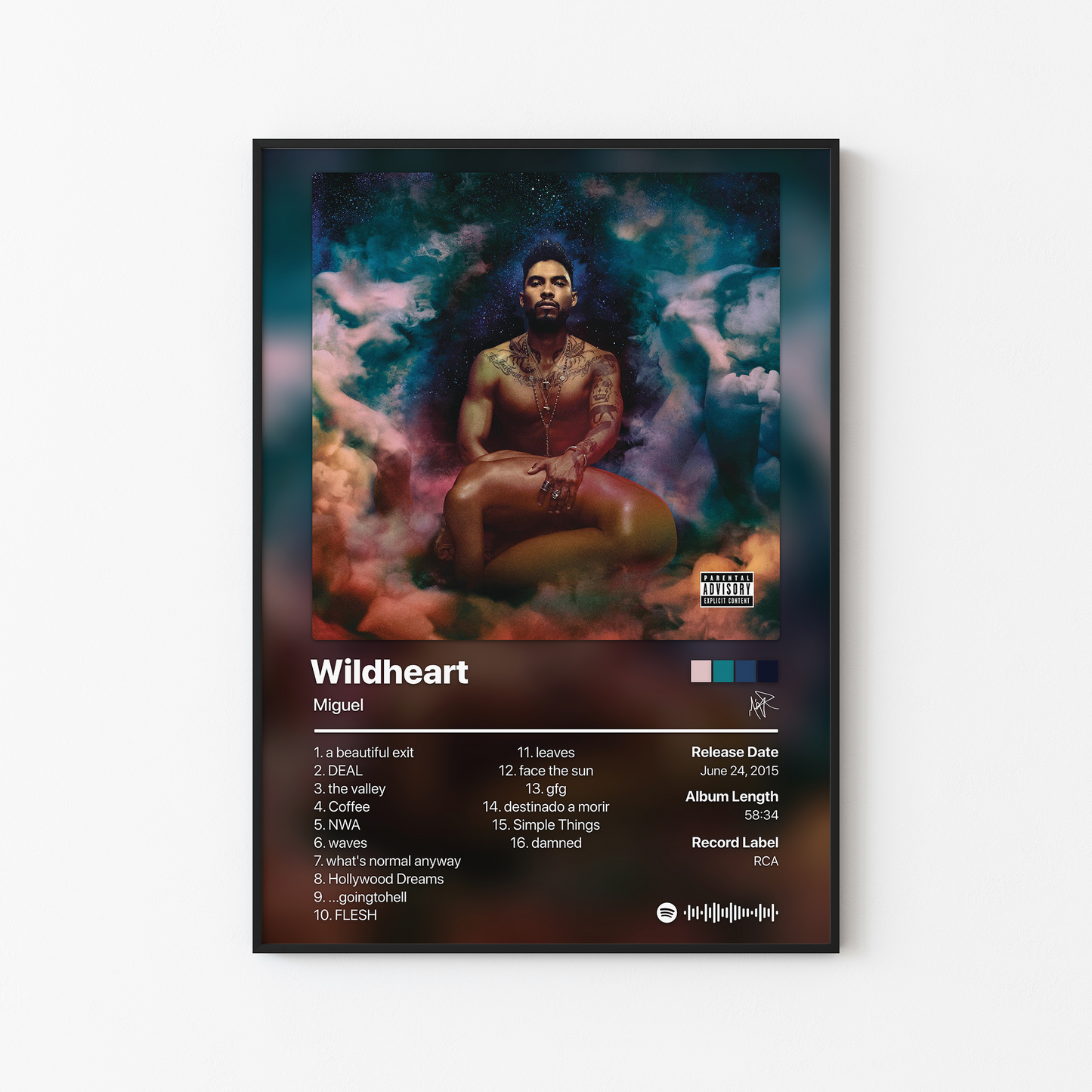 Miguel Wildheart Album Poster