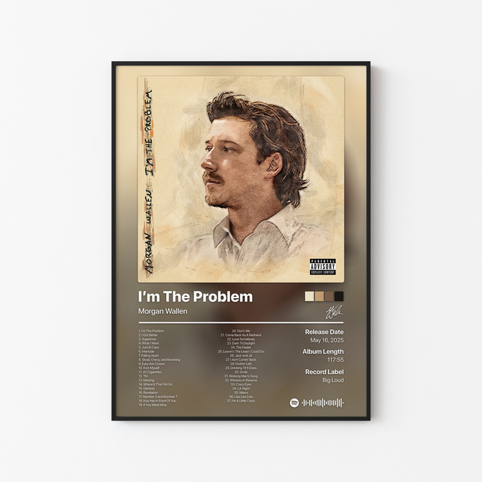 Morgan Wallen Im The Problem Album Poster
