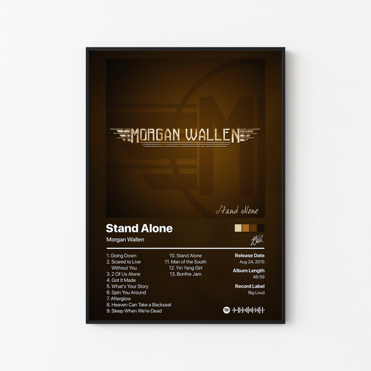 Morgan Wallen Stand Alone Album Poster