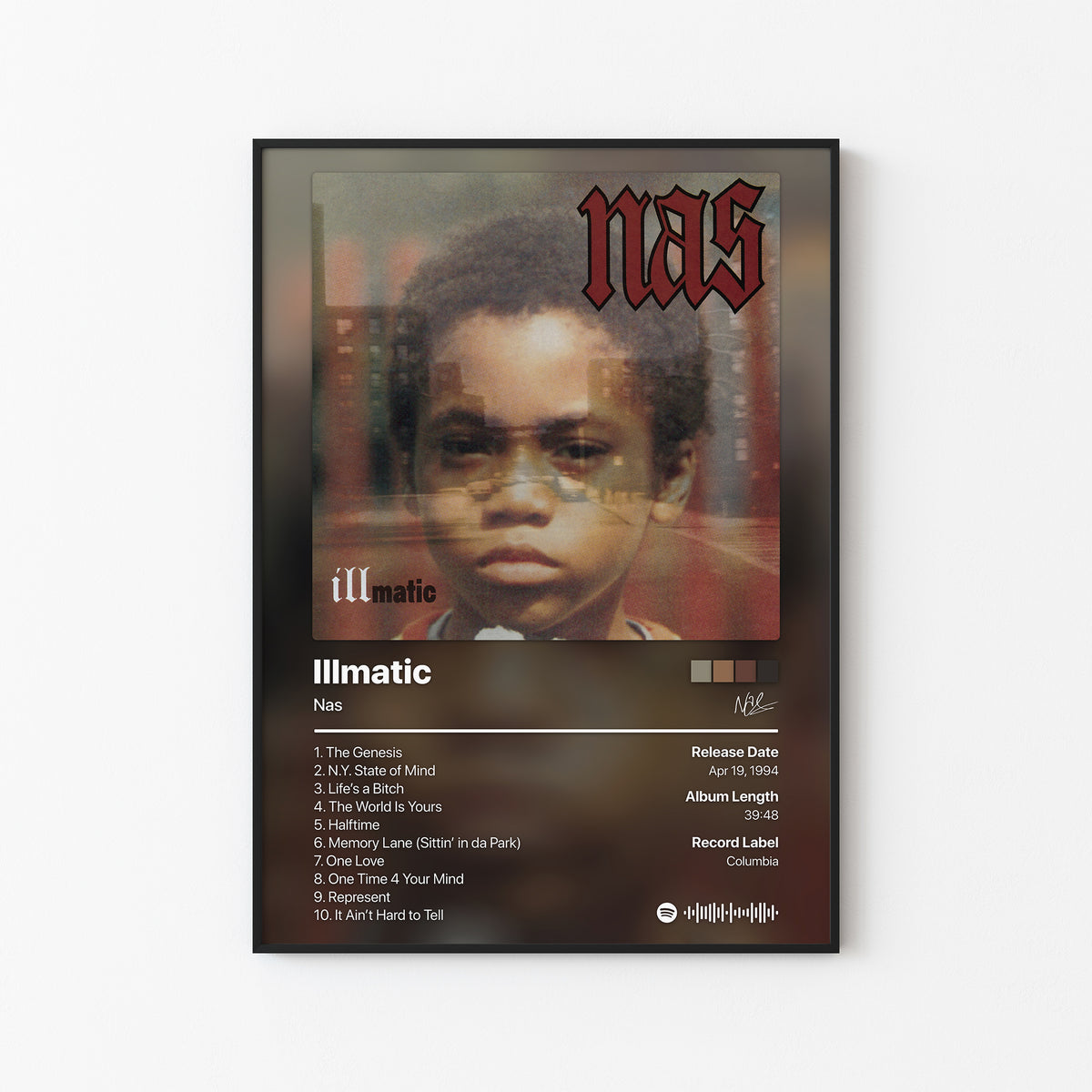 Nas Illmatic Album Poster