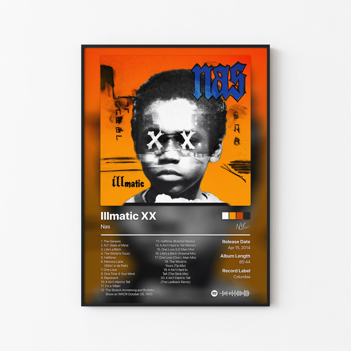Nas Illmatic XX Album Poster