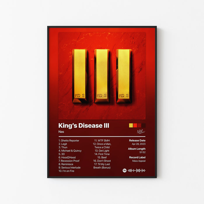 Nas King's Disease III Album Poster