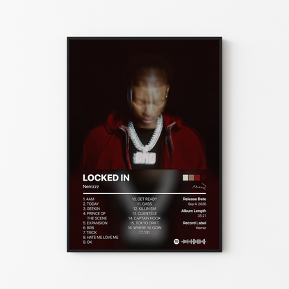 Nemzzz LOCKED IN Album Poster