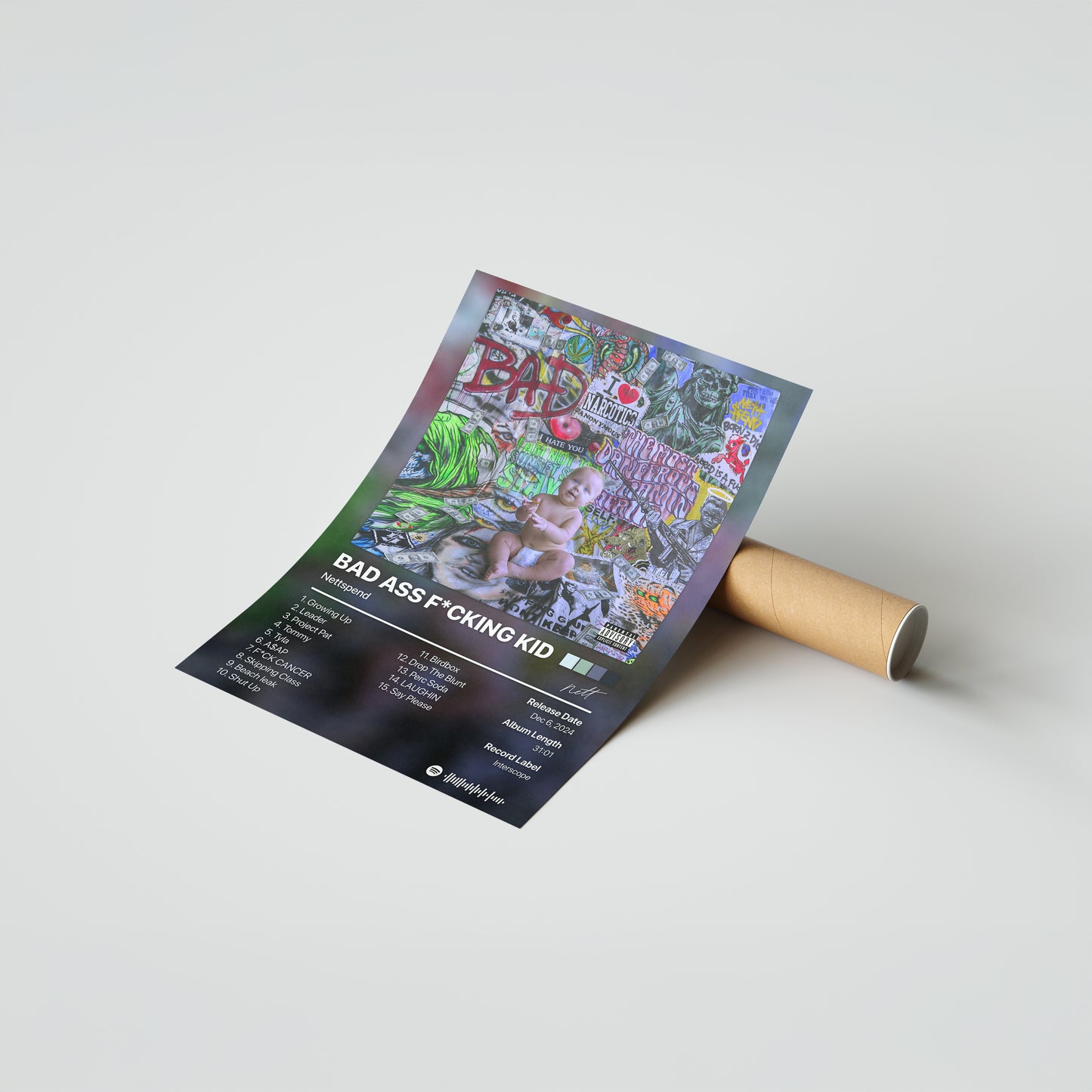 Nettspend BAD ASS FUCKING KID Album Poster