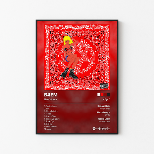 Nine Vicious B4EM Album Poster
