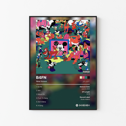 Nine Vicious B4FN Album Poster