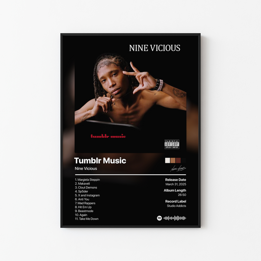 Nine Vicious Tumblr Music Album Poster