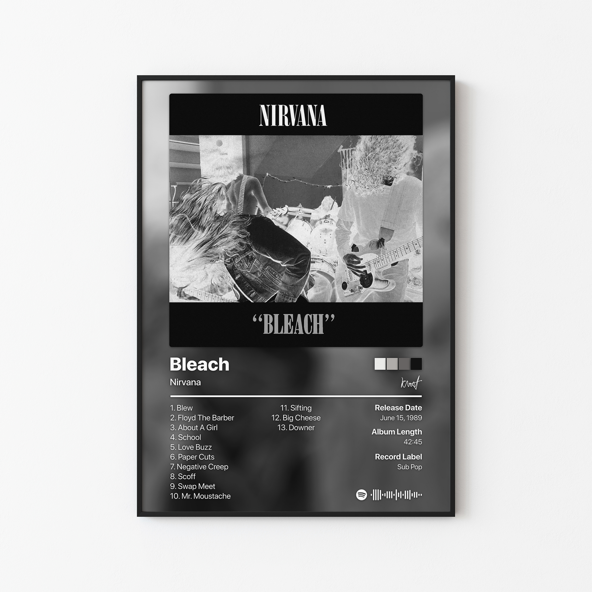 Nirvana Bleach Album Poster