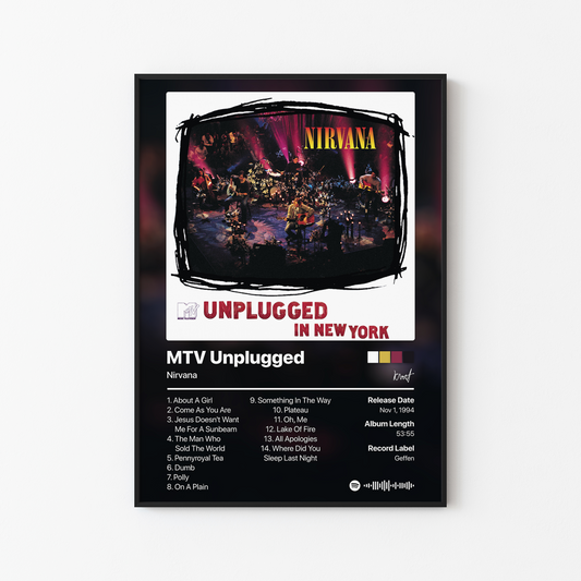 Nirvana MTV Unplugged In New York Album Poster