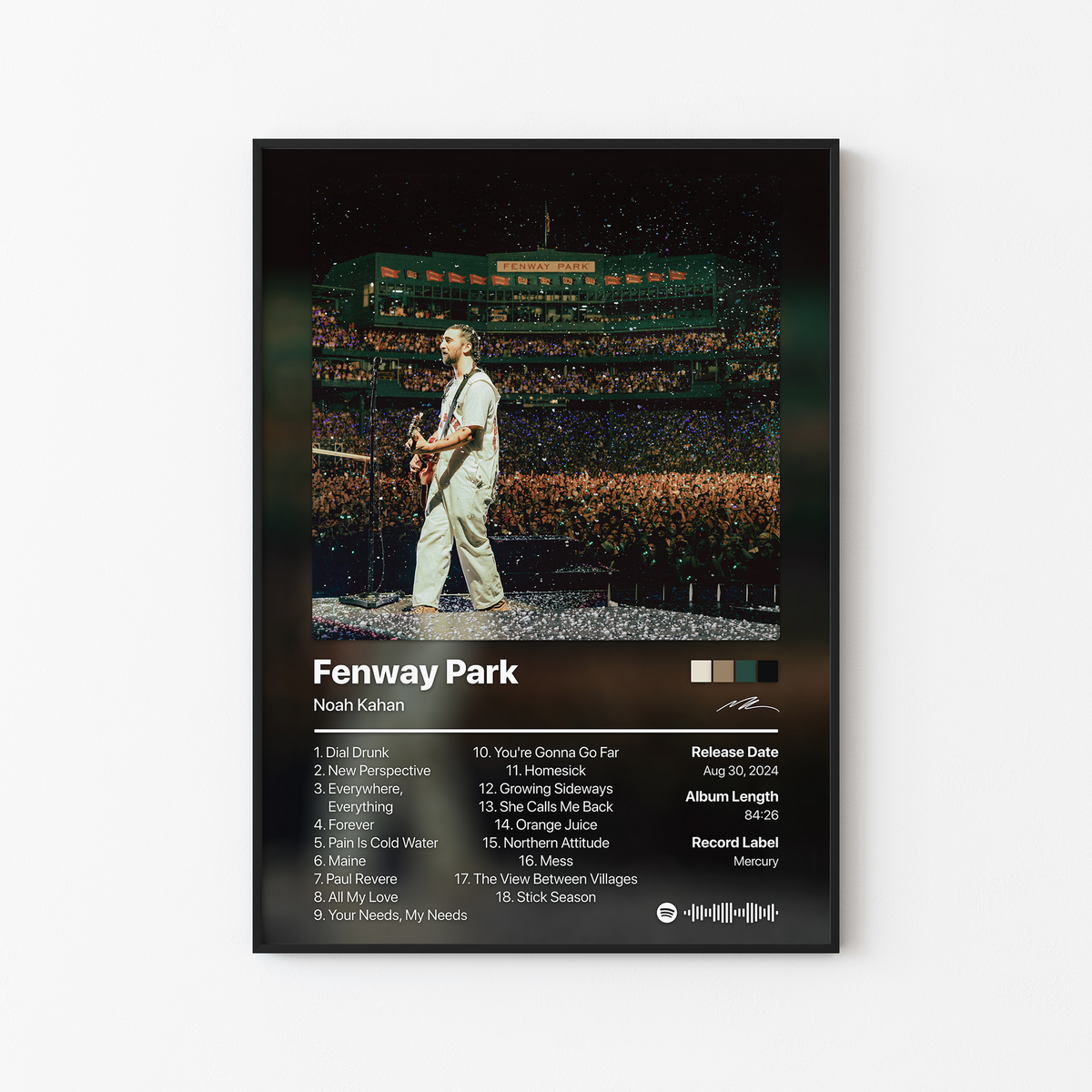 Noah Kahan Live From Fenway Park Album Poster