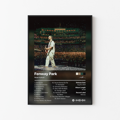 Noah Kahan Live From Fenway Park Album Poster
