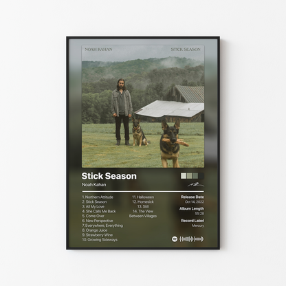 Noah Kahan Stick Season Album Poster