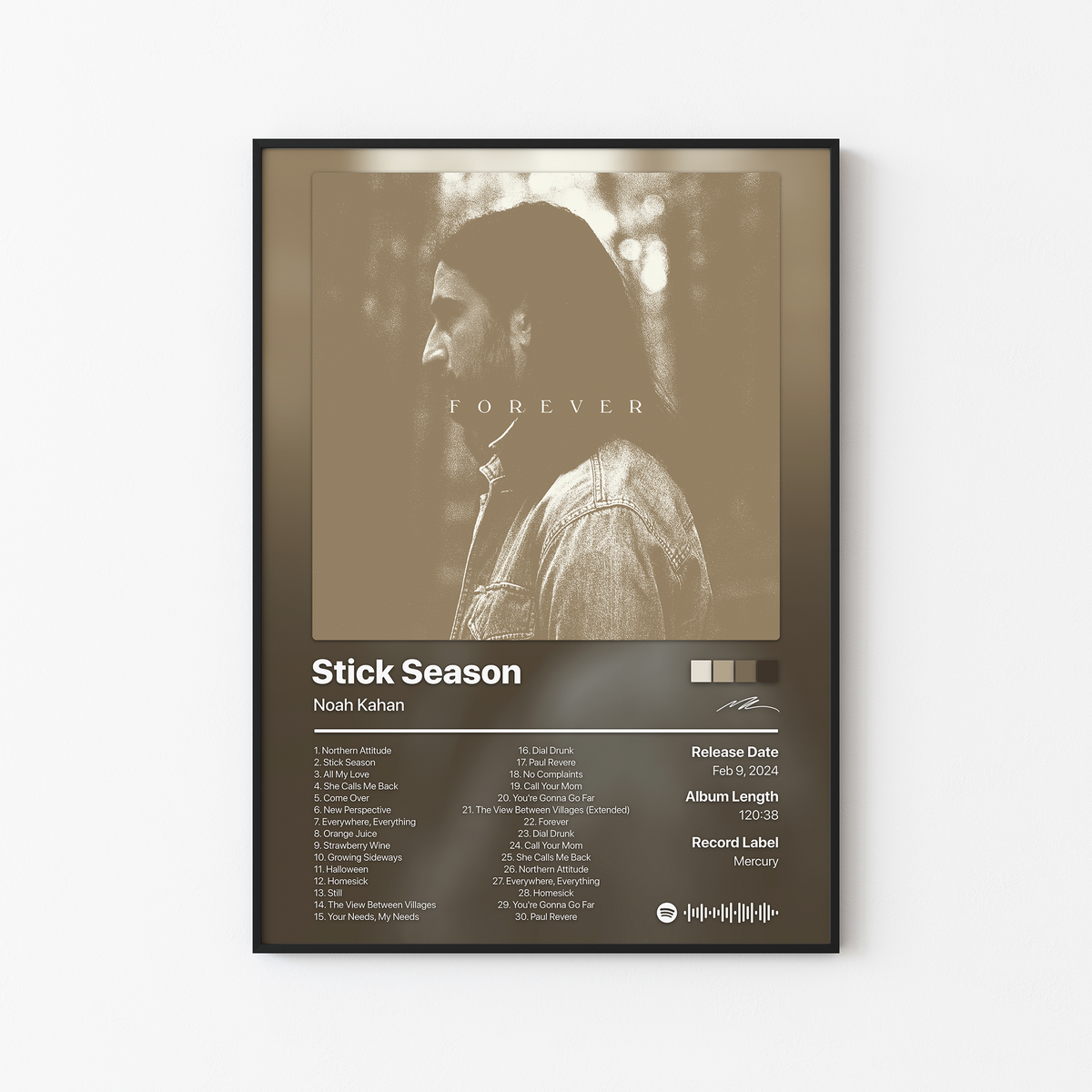 Noah Kahan Stick Season (Forever) Album Poster