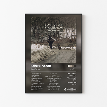 Noah Kahan Stick Season (We'll All Be Here Forever) Album Poster