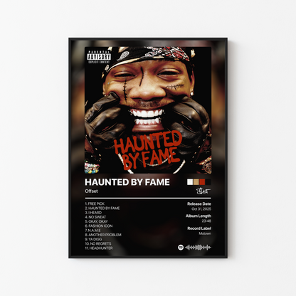 Offset HAUNTED BY FAME Album Poster