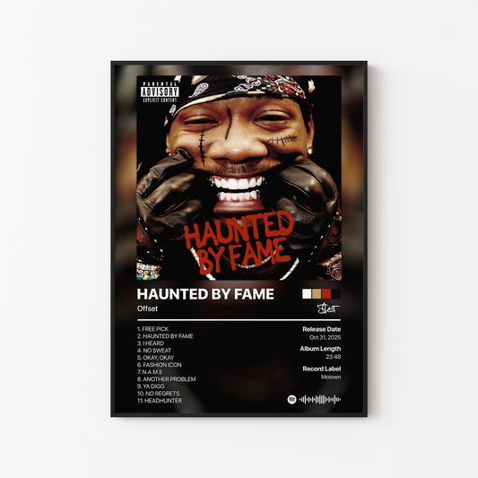 Offset HAUNTED BY FAME Album Poster