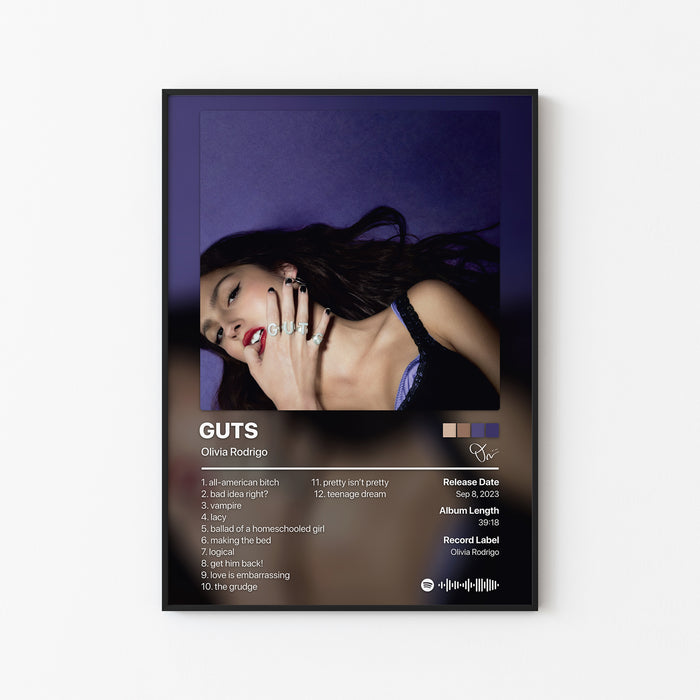 Olivia Rodrigo GUTS Album Poster