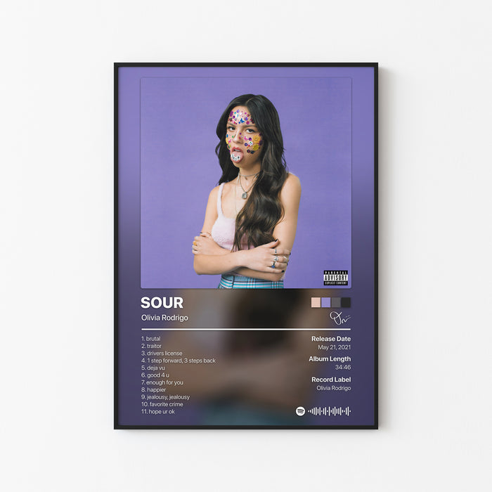 Olivia Rodrigo SOUR Album Poster