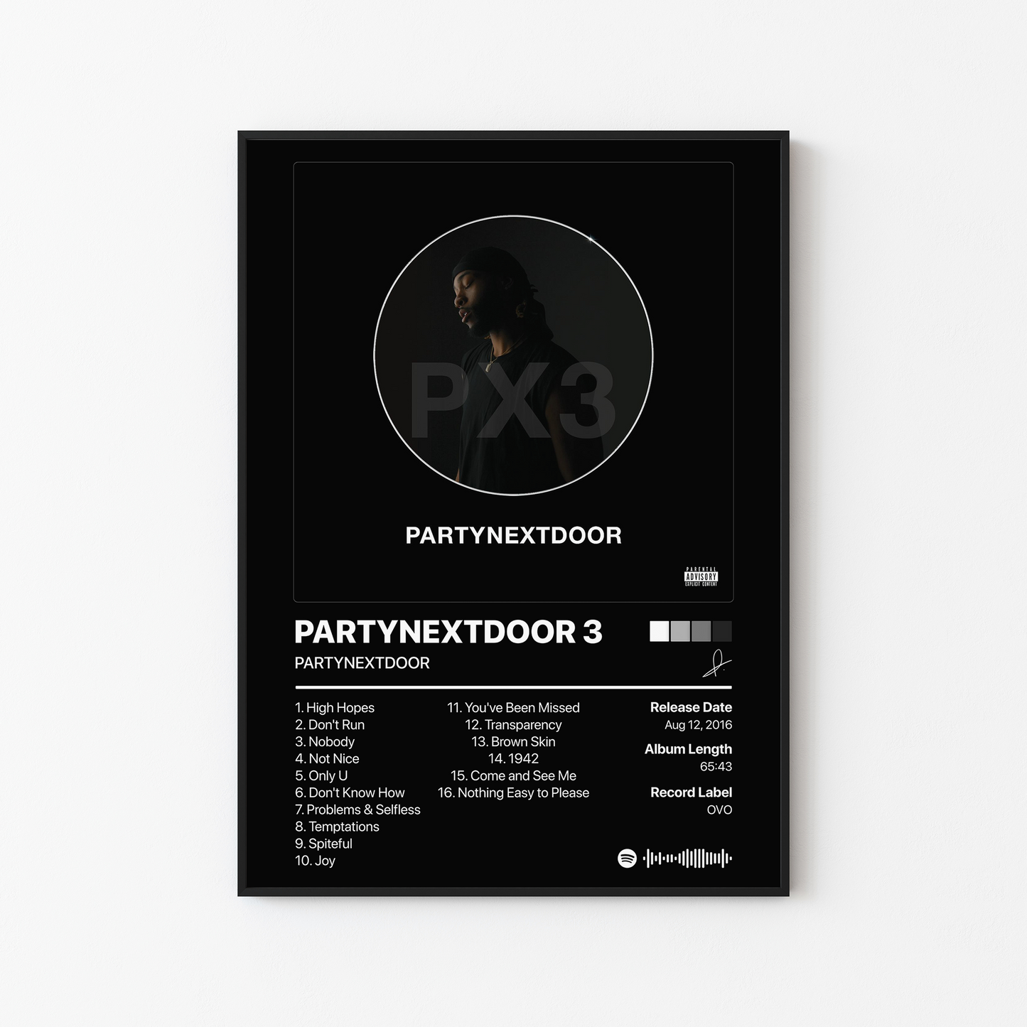 PARTYNEXTDOOR PARTYNEXTDOOR 3 Album Poster